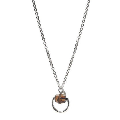 Gucci Sterling Silver Bamboo Horsebit Pendant Necklace 1 of 6