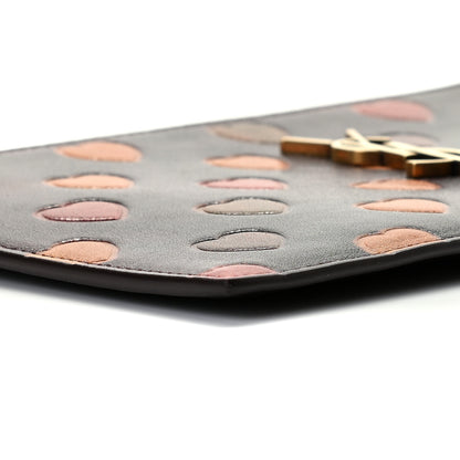 Saint Laurent Lambskin Heart Embossed Monogram Bill Pouch Vintage Cognac 4 of 10