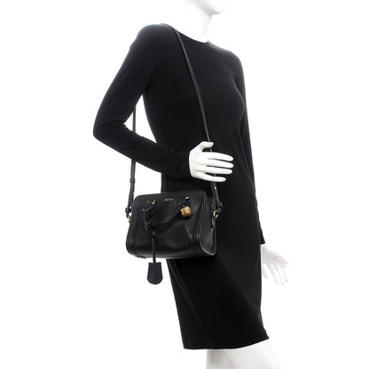 Alexander McQueen Pebbled Calfskin Mini Padlock Tote Black 2 of 9