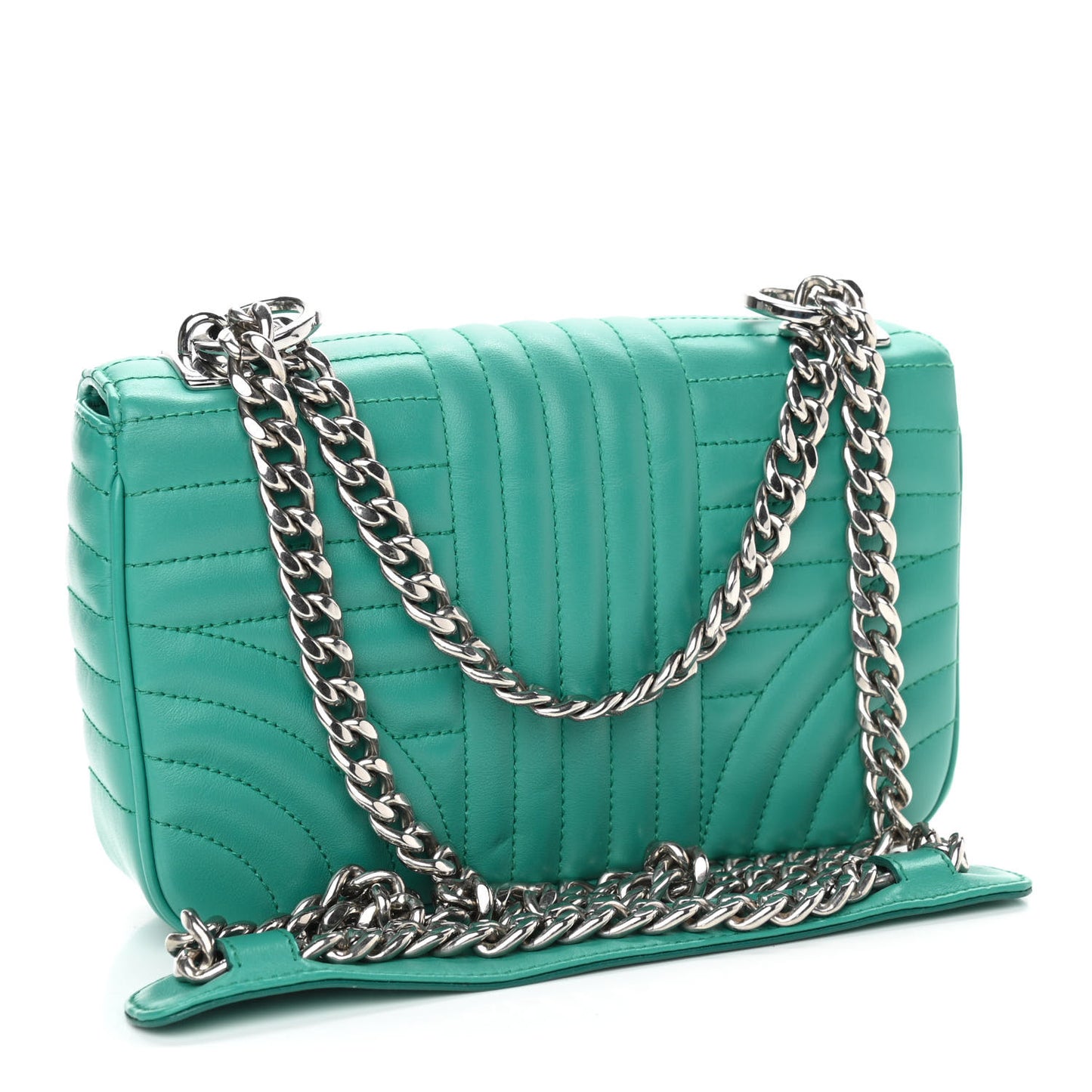 Soft Calfskin Impunture Diagramme Small Chain Flap Shoulder Bag Giada