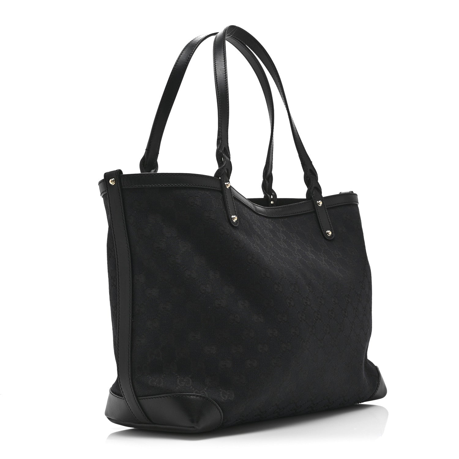Gucci Monogram Medium Craft Tote Black 4 of 11