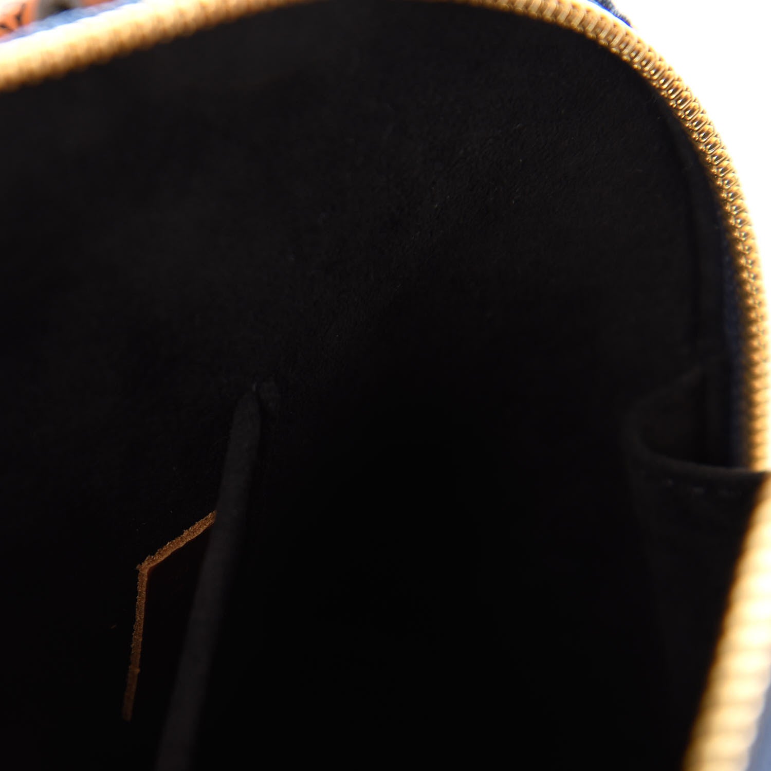 Louis Vuitton Denim Calfskin Reverse Monogram Malletage Alma BB Blue 9 of 10