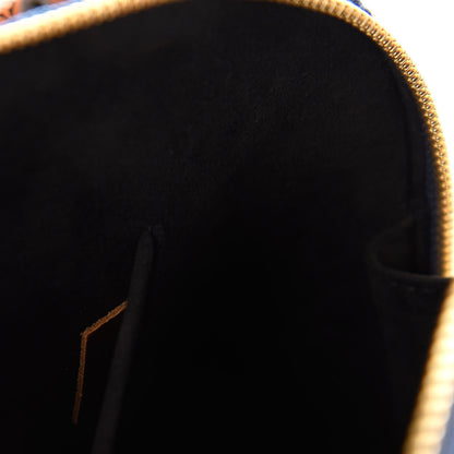 Louis Vuitton Denim Calfskin Reverse Monogram Malletage Alma BB Blue 9 of 10