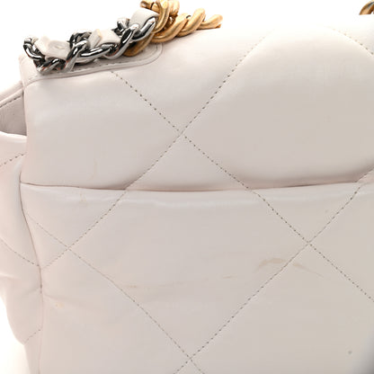 Chanel Lambskin Quilted Medium Chanel 19 Flap White 12 of 14