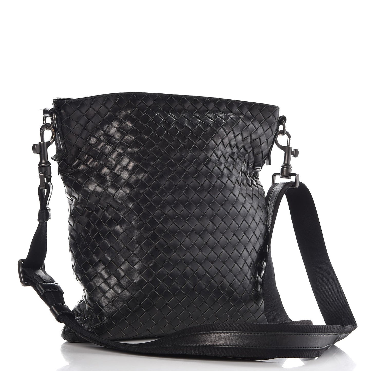 Nappa Intrecciato Crossbody Bag Nero Black