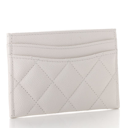 Chanel Caviar Quilted Card Holder White 3 of 10