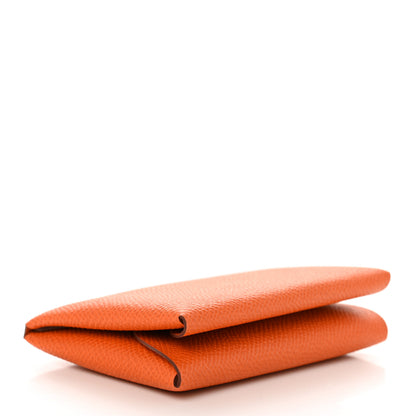 Hermes Epsom Calvi Duo Card Case Orange 4 of 7