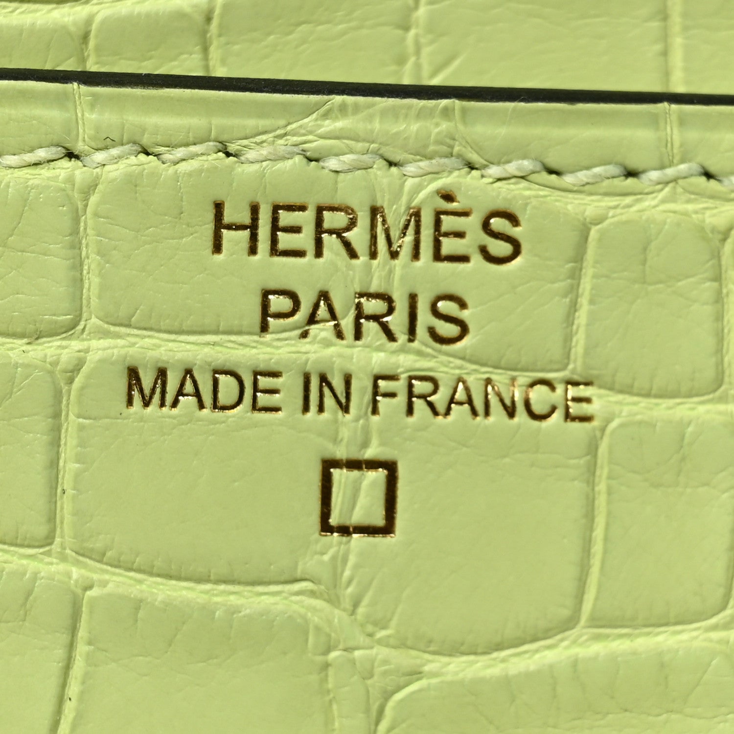 Hermes Matte Alligator Constance Long Wallet To Go Jaune Bourgeon 4 of 7