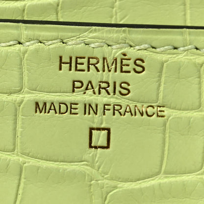 Hermes Matte Alligator Constance Long Wallet To Go Jaune Bourgeon 4 of 7