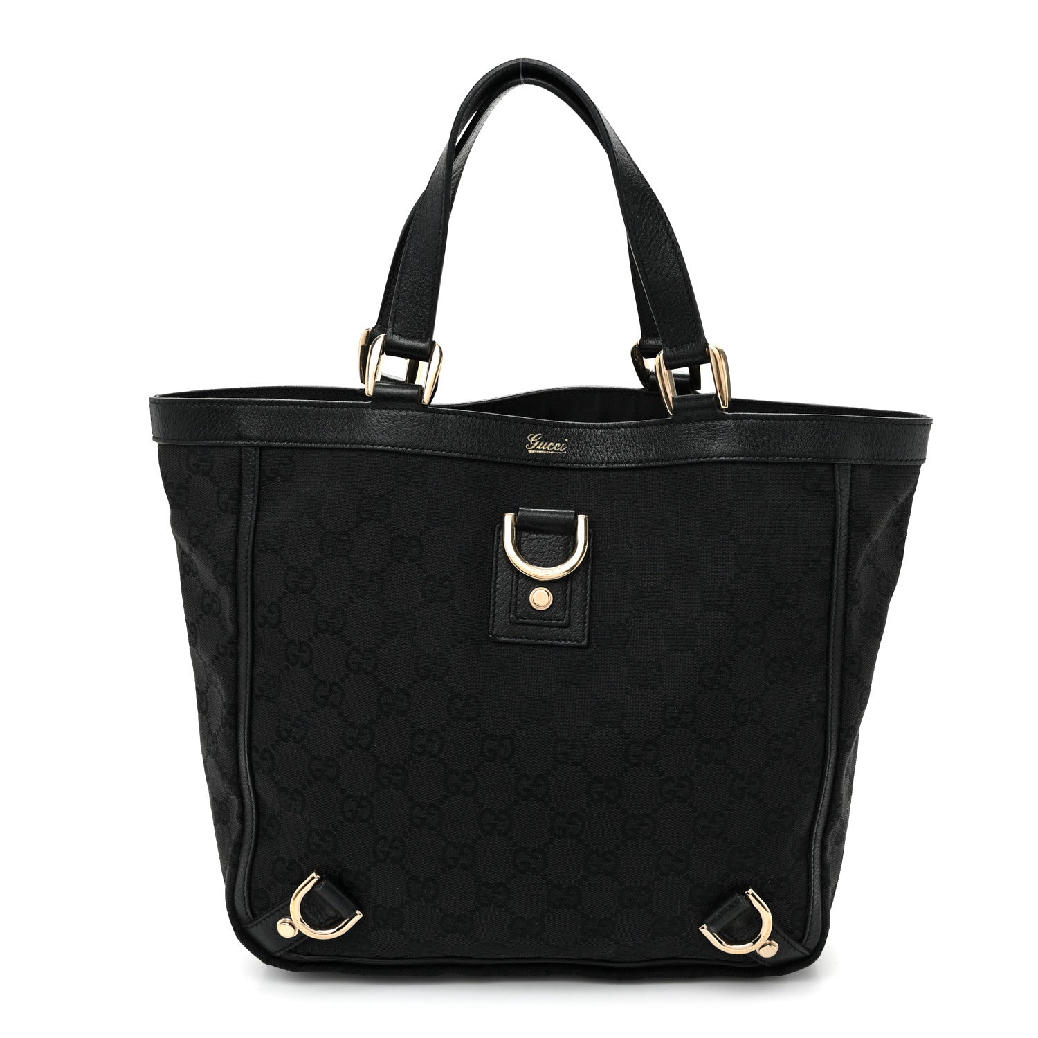 Gucci Monogram Small Abbey Tote Black 1 of 10