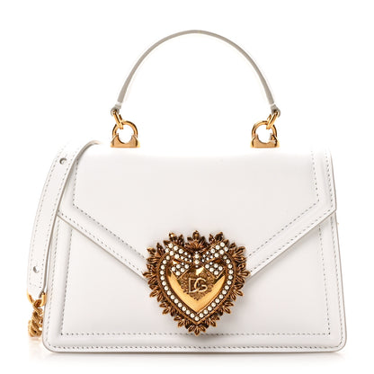Dolce & Gabbana Smooth Calfskin Small Devotion Envelope Top Handle Bag White 1 of 9