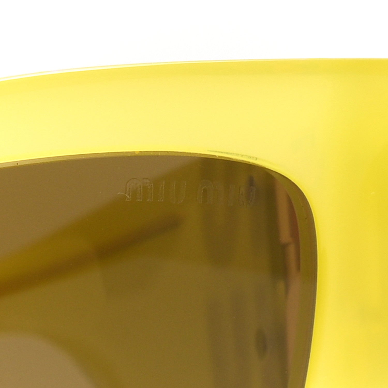 Miu Miu Acetate Miu Glimpse Sunglasses SMU 09W Yellow 7 of 8