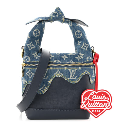 Louis Vuitton X NIGO Taurillon Monogram Denim Japanese Cruiser Blue 1 of 9