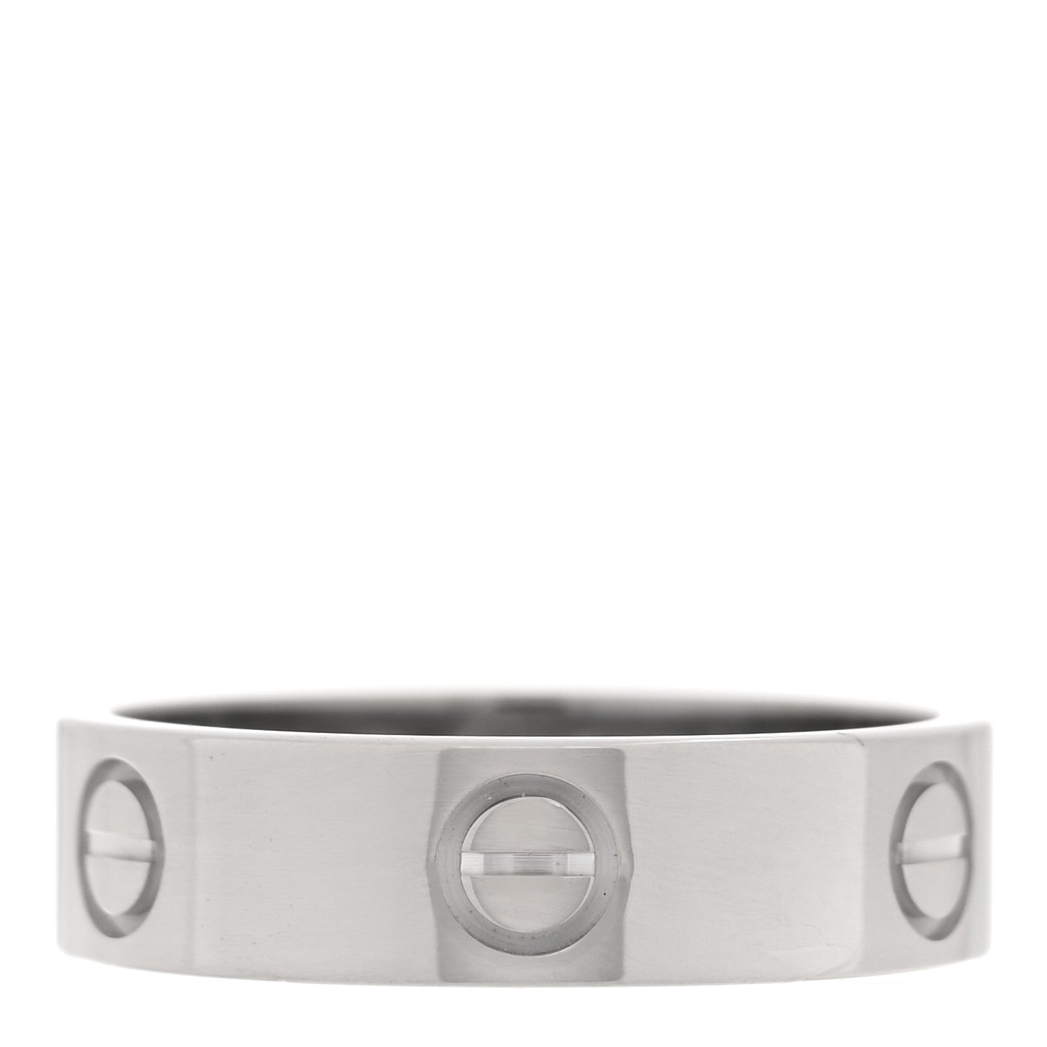 Cartier 18K White Gold 5.5mm LOVE Ring 58 8.5 1 of 4