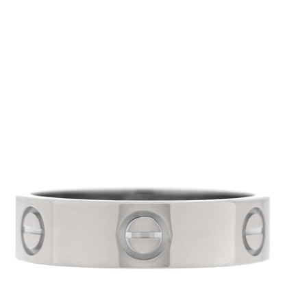 Cartier 18K White Gold 5.5mm LOVE Ring 58 8.5 1 of 4