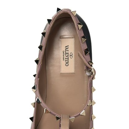 Valentino Garavani Nappa Rockstud Cage Ballerina Flats 41 Black Poudre 7 of 7