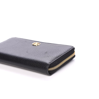 Gucci Dollar Calfskin GG Marmont Zip Around Wallet Black 7 of 9