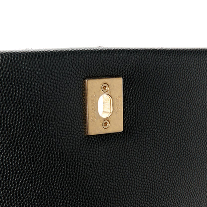 Chanel Caviar Lizard Embossed Quilted Small Coco Handle Flap Black 6 of 12