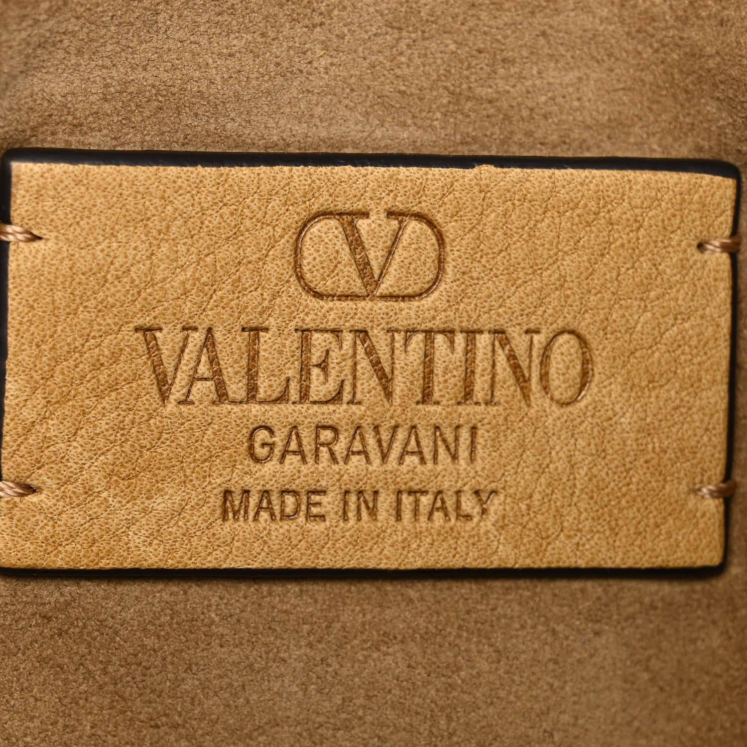 Valentino Garavani Suede Studded Nellcote Fringe Shoulder Bag Havana Beige 6 of 9
