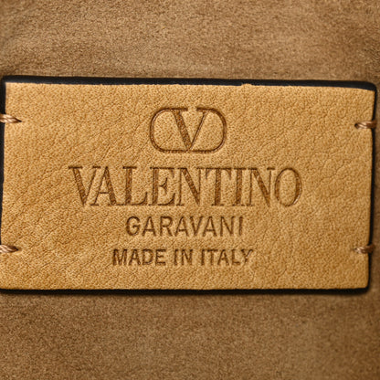 Valentino Garavani Suede Studded Nellcote Fringe Shoulder Bag Havana Beige 6 of 9