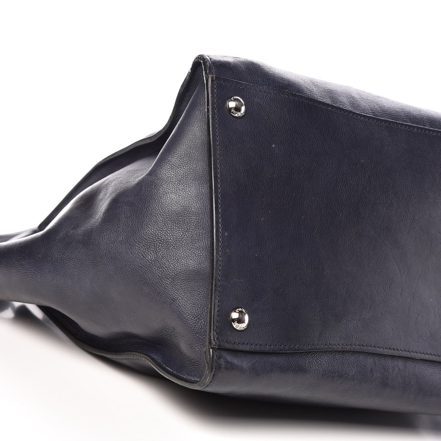 Glace Calfskin Twin Pocket Tote Baltico