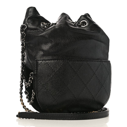 Chanel Calfskin Quilted Small Gabrielle Bucket Black 3 of 10