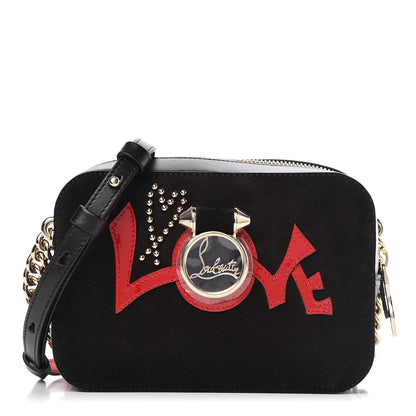 Christian Louboutin Suede Calfskin Love Rubylou Crossbody Black 1 of 11