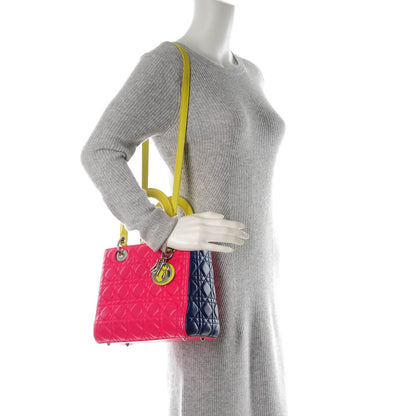 Christian Dior Lambskin Cannage Medium Tri-Color Lady Dior Pink 2 of 11