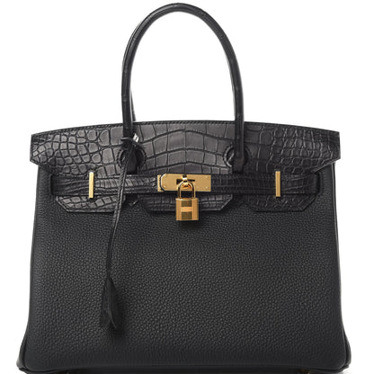 Hermes Togo Matte Alligator Birkin Touch 30 Black 33 of 37