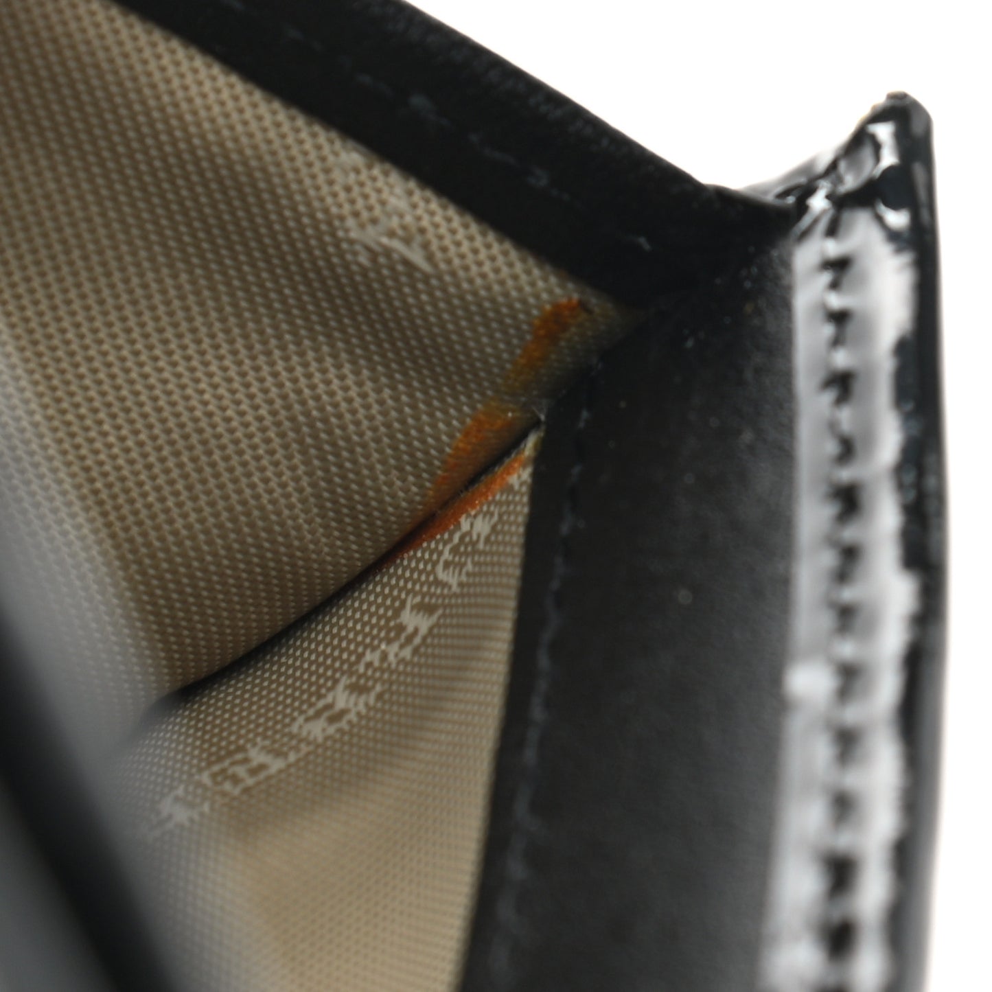 Patent Supernova Check Compact Wallet Black
