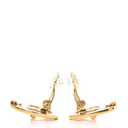 Chanel Turnlock Large Clip On Earrings Gold 3 of 4