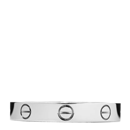 Cartier 18K White Gold 3.5mm LOVE Wedding Band Ring 61 9.5 1 of 5