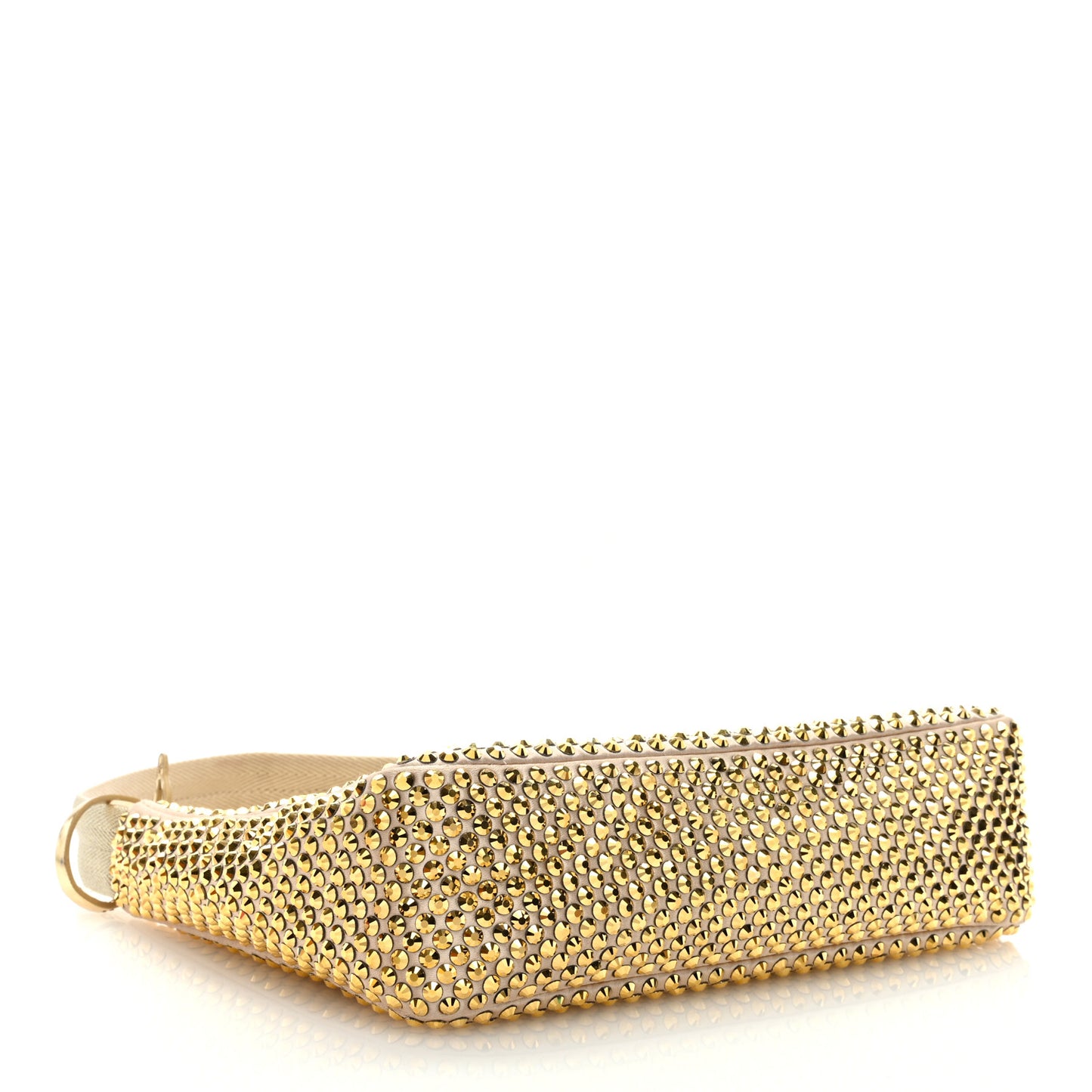 Satin Crystal Mini Re-Edition 2000 Bag Platino