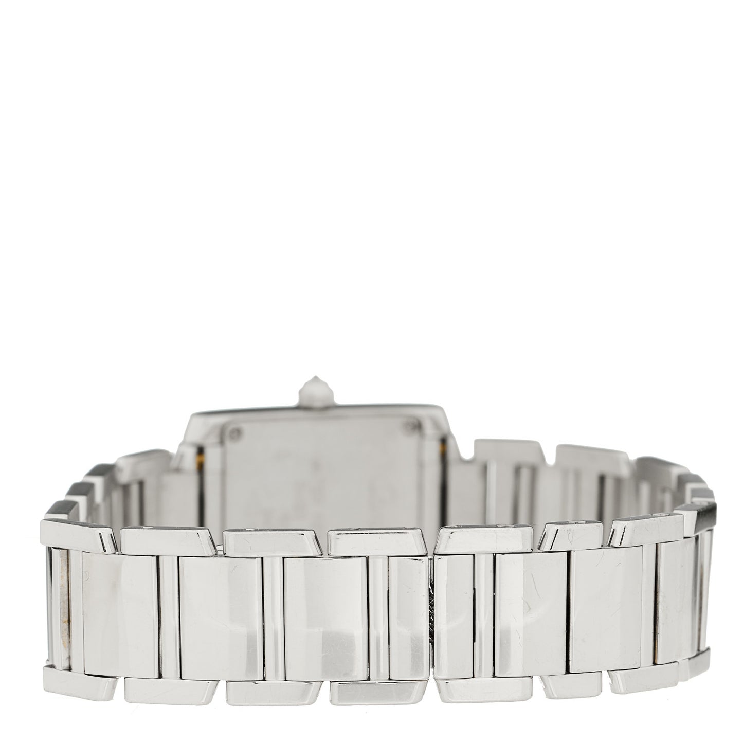 18K White Gold Diamond Bezel 20mm Tank Francaise Quartz Watch