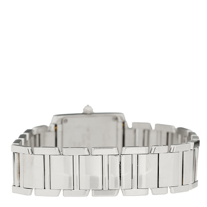 Cartier 18K White Gold Diamond Bezel 20mm Tank Francaise Quartz Watch 3 of 4