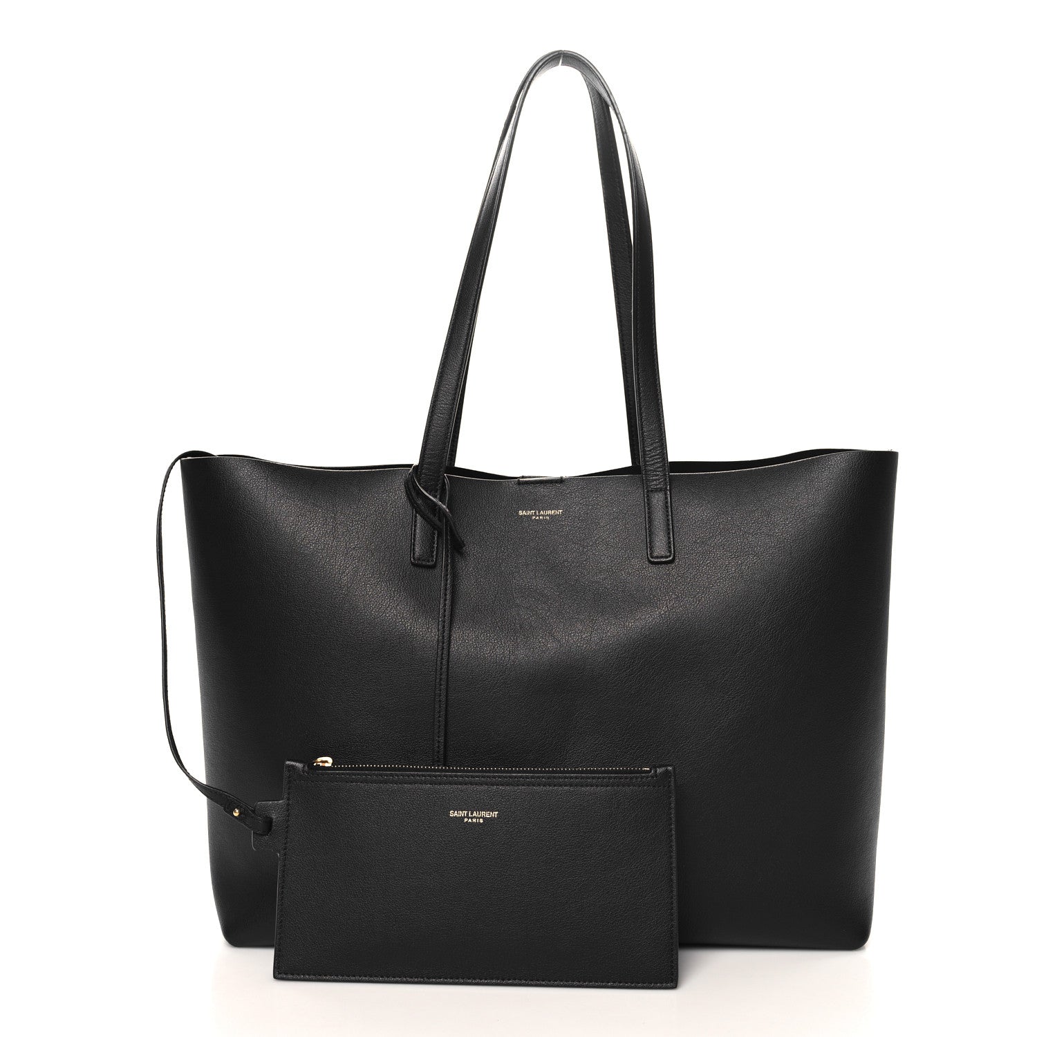 Saint Laurent Calfskin Large Shopping Tote Black 2 of 11