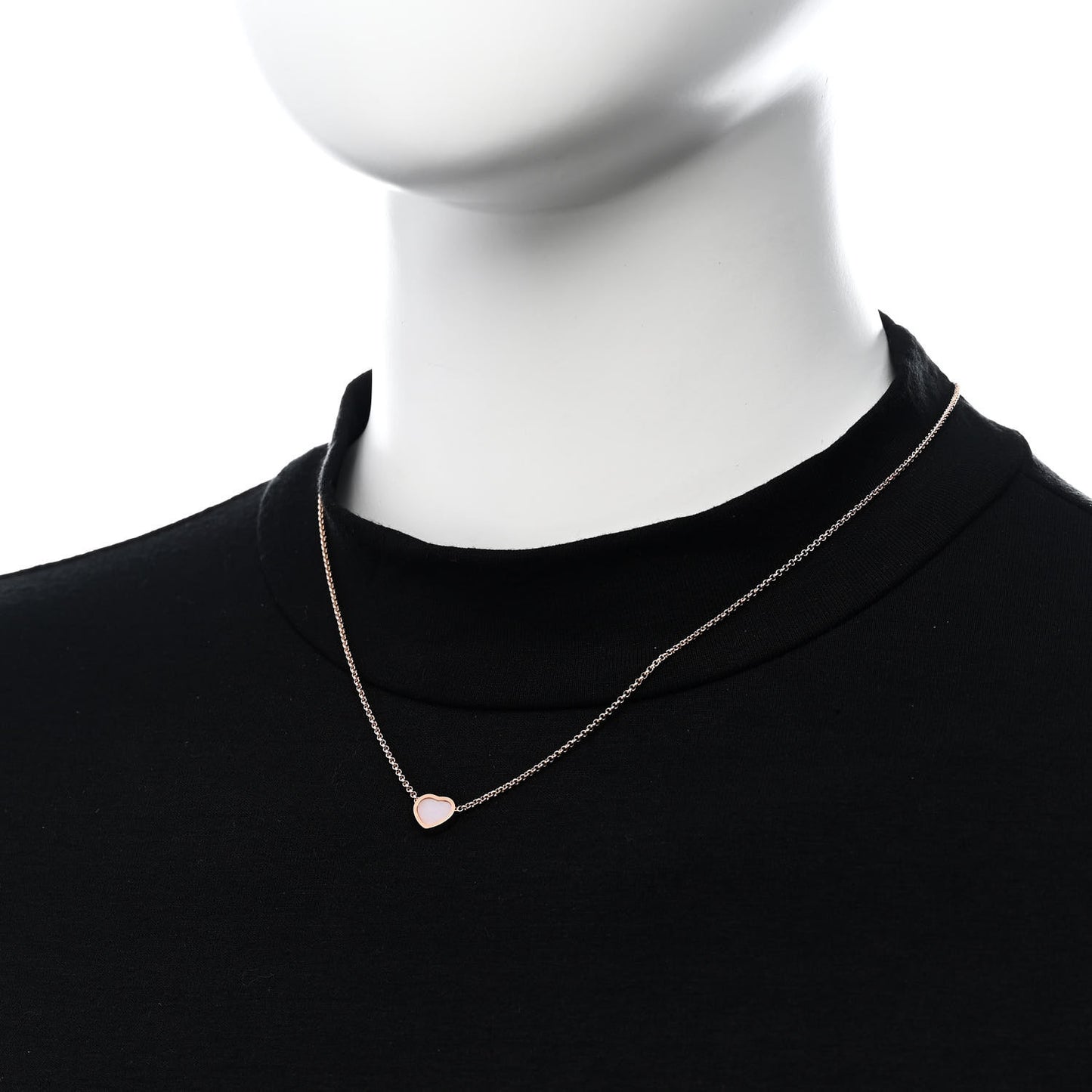 18K Rose Gold Pink Opal My Happy Hearts Pendant Necklace