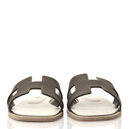 Hermes Epsom Oran Sandals 39 Etoupe 2 of 8
