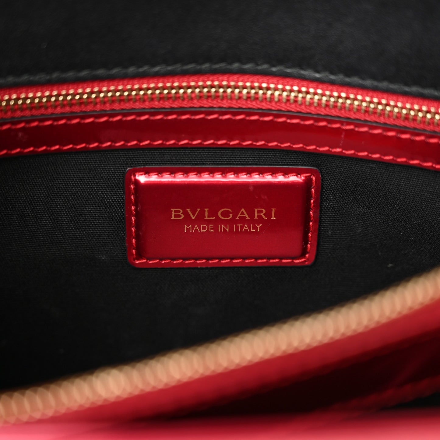 Metallic Calfskin Serpenti Forever Shoulder Bag Red