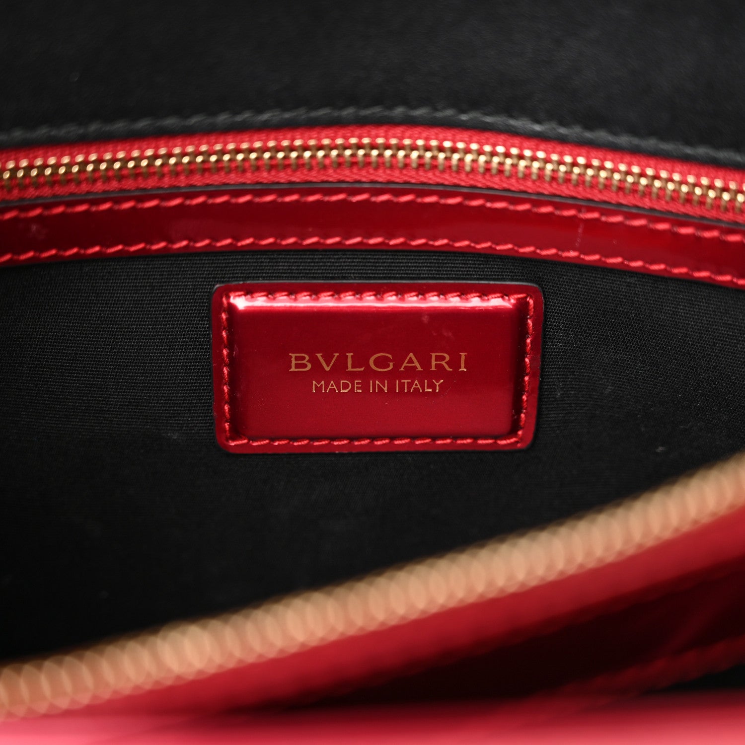 Bulgari Metallic Calfskin Serpenti Forever Shoulder Bag Red 6 of 10