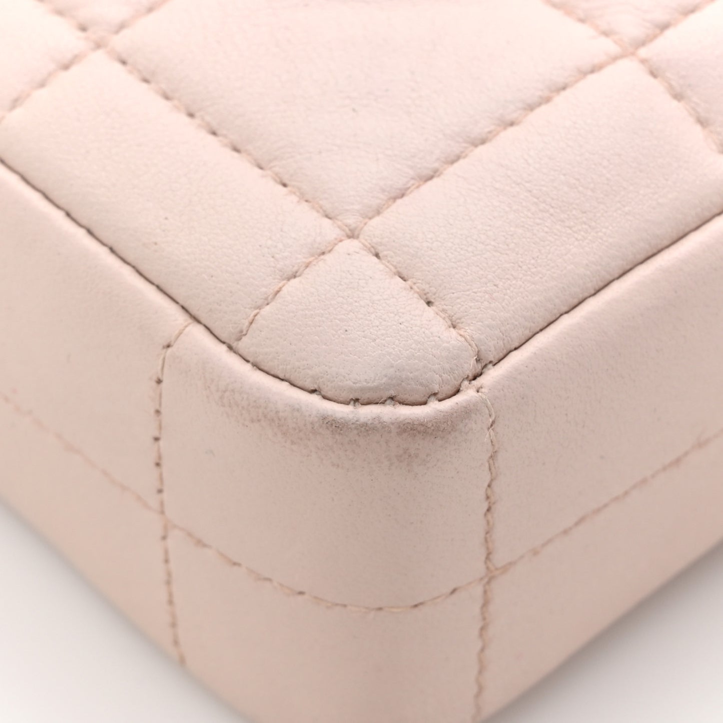 Lambskin East West Chocolate Bar Flap Pink