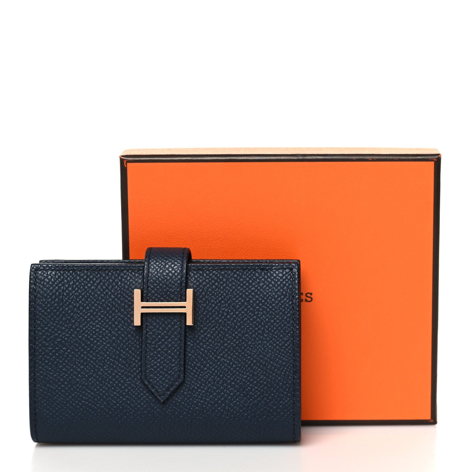 Hermes Epsom Mini Bearn Wallet Bleu Indigo 10 of 10