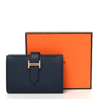 Hermes Epsom Mini Bearn Wallet Bleu Indigo 10 of 10