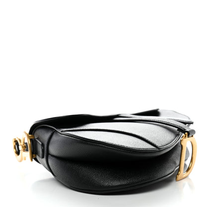 Christian Dior Grained Calfskin Saddle Bag Black 3 of 11