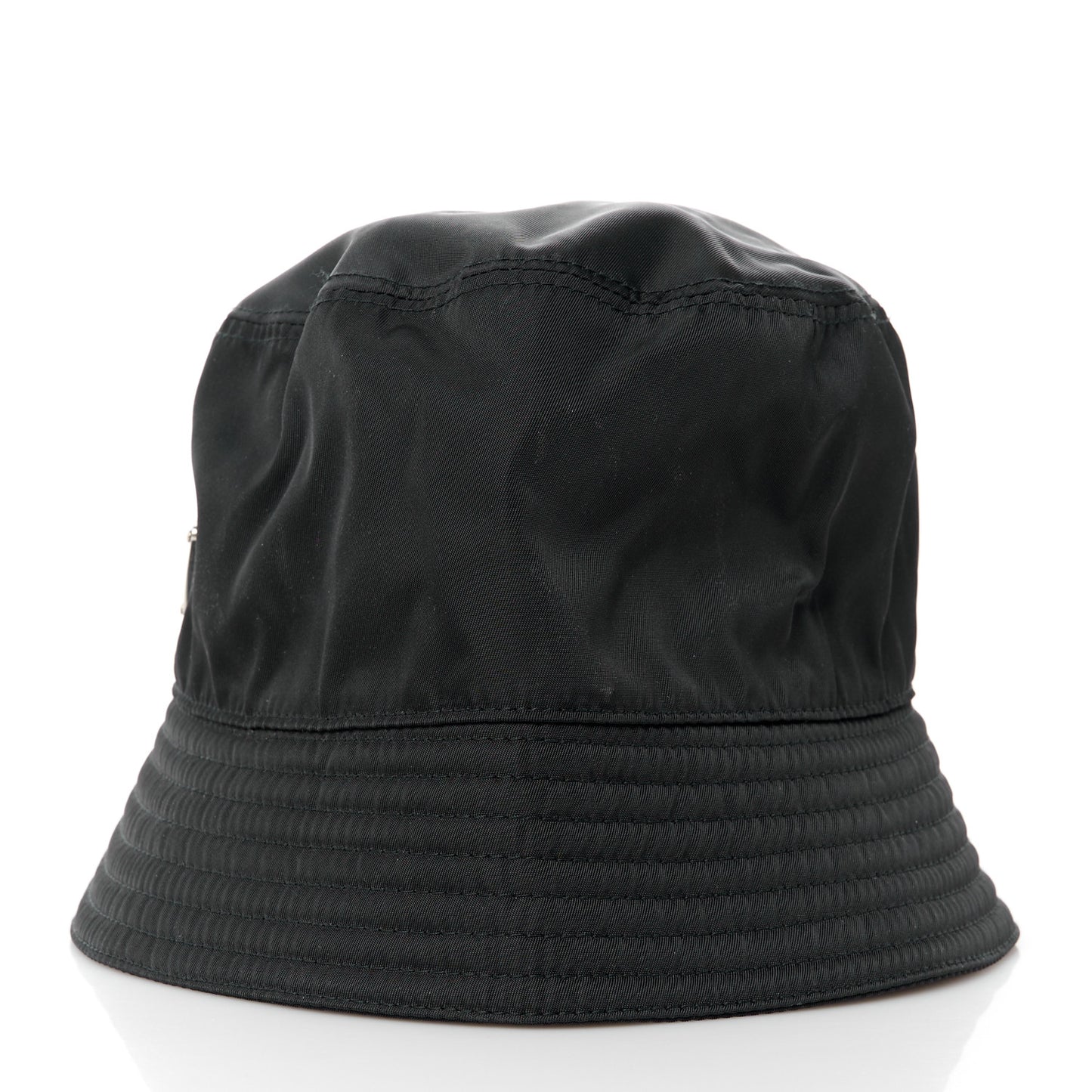 Re-Nylon Metal Triangle Logo Womens Bucket Hat M Black
