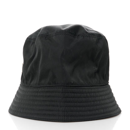 Prada Re-Nylon Metal Triangle Logo Womens Bucket Hat M Black 5 of 9