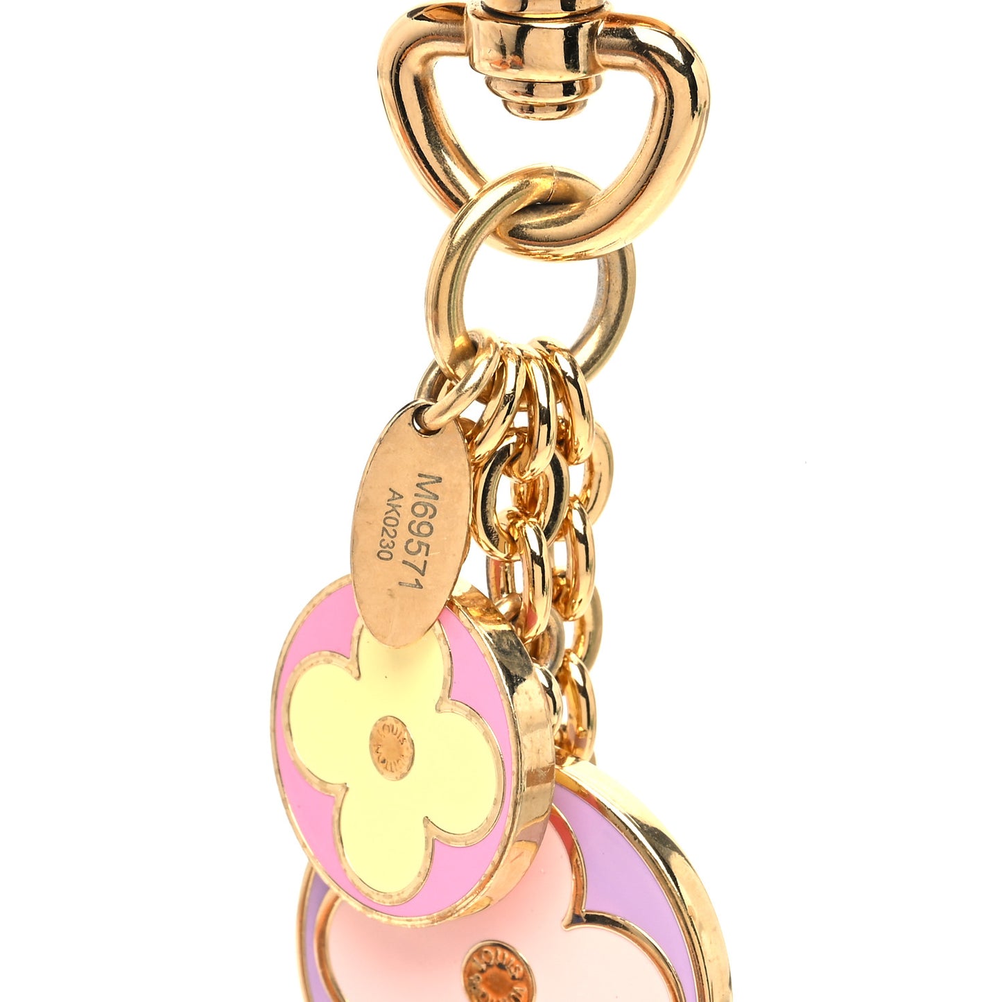 Spring Bag Charm Key Holder Gold