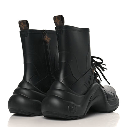 Louis Vuitton Mat Rubber Monogram LV Archlight Sneaker Boots 38 Black 4 of 9