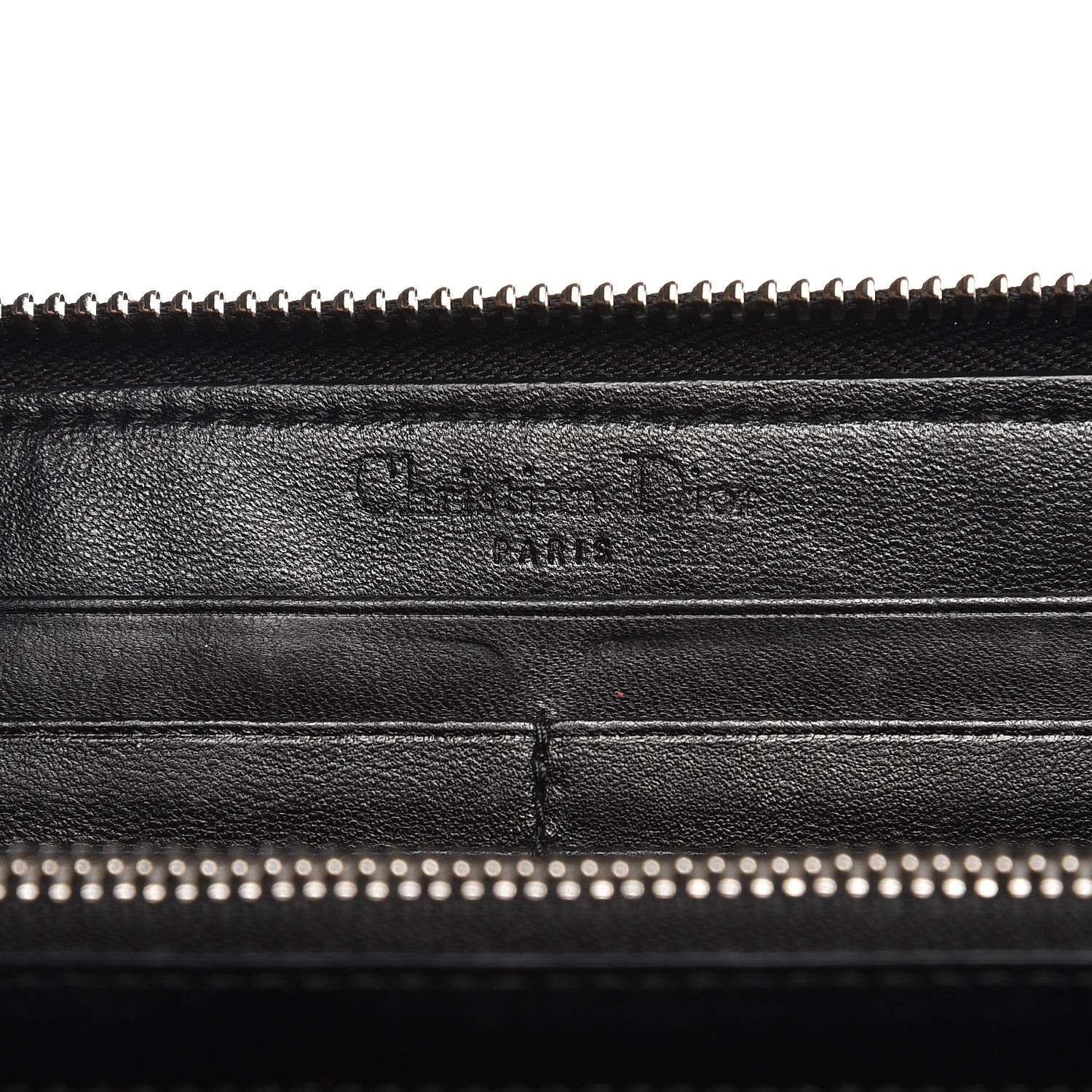 Christian Dior Lambskin Cannage Voyageur Wallet Black 6 of 11