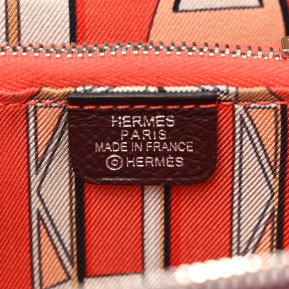 Hermes Epsom Silk'In Compact Wallet Bordeaux 6 of 9